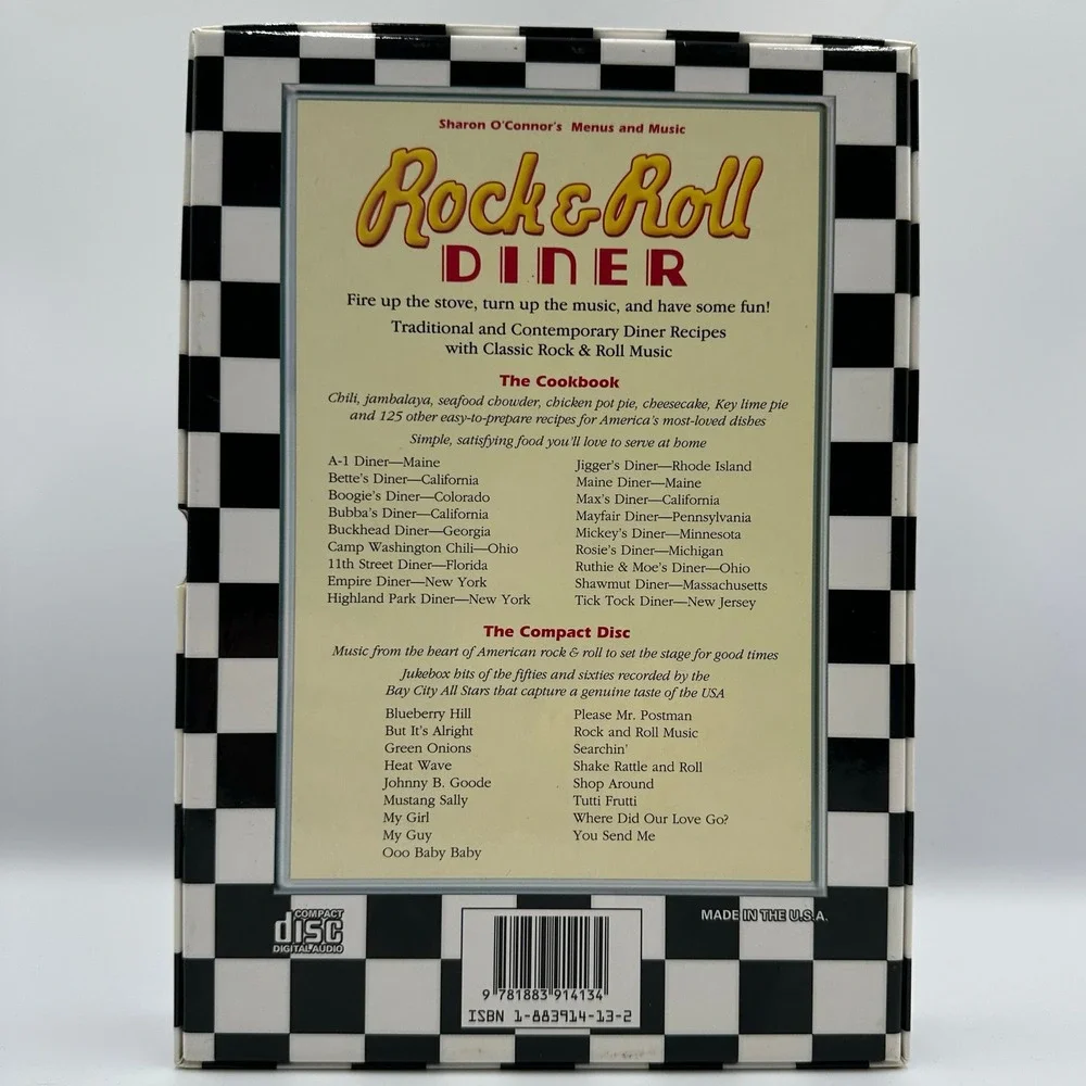 Rock & Roll Diner O'Connor 1996 Boxed Set Book & CD Menus Music Vol X Very Good - Picture 4 of 8